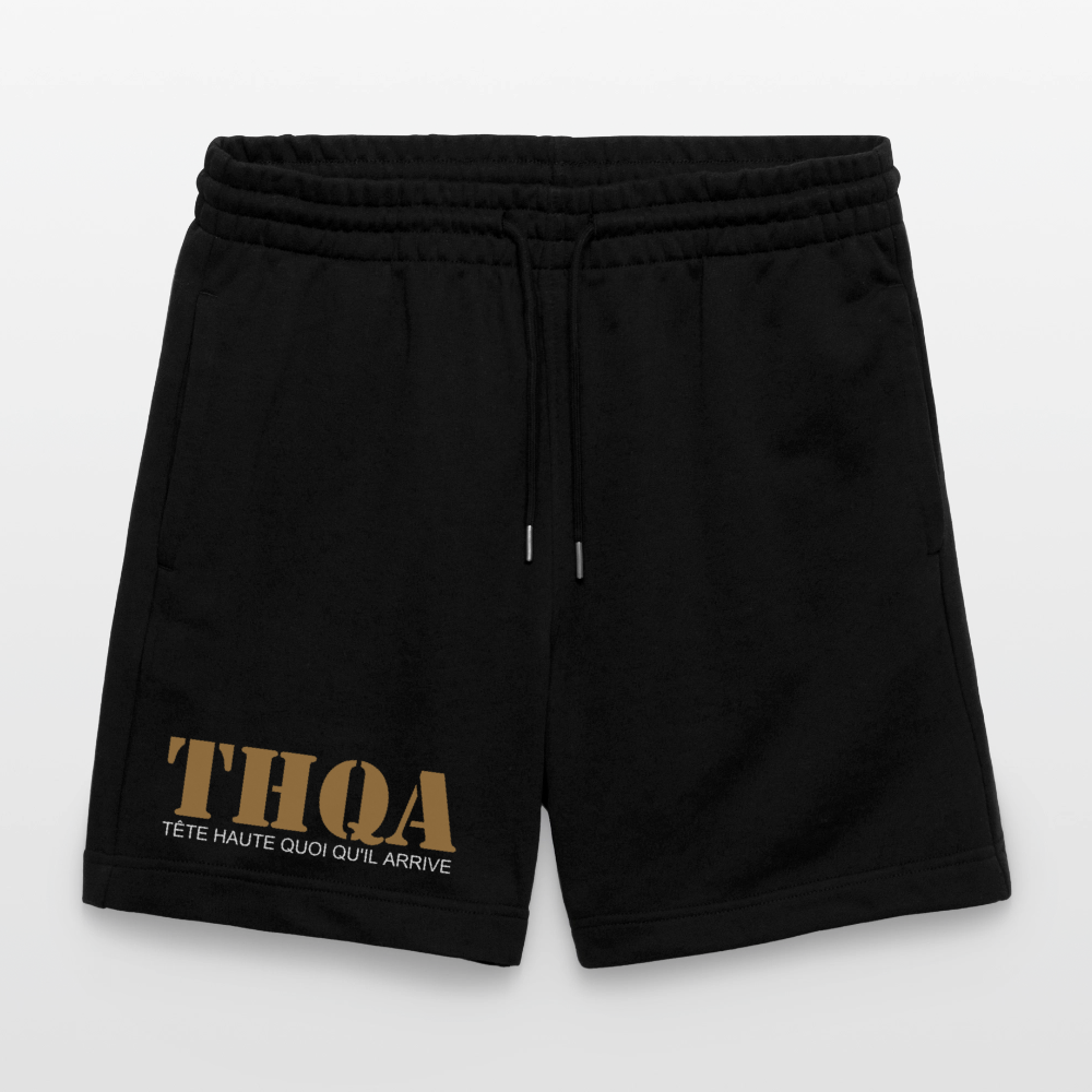 THQA Short de jogging bio unisexe - noir