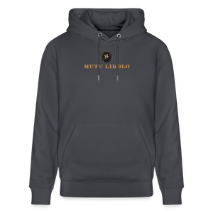 Sweat à capuche bio Mutu Likolo Unisexe - bleu indigo