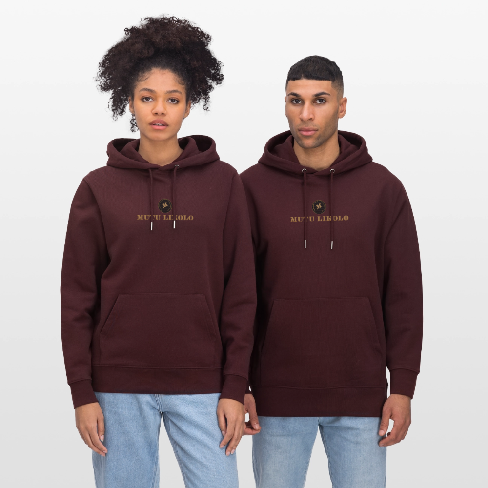 Sweat à capuche bio Mutu Likolo Unisexe - maroon