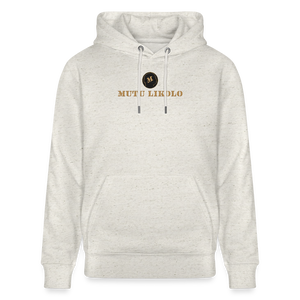 Sweat à capuche bio Mutu Likolo Unisexe - beige chiné