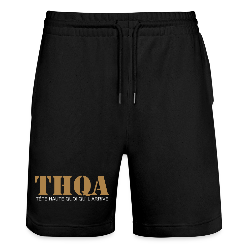 THQA Short de jogging bio unisexe - noir