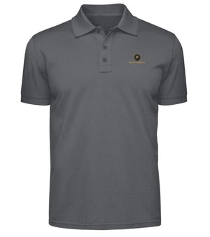Polo Mutu Likolo Résilience gris foncé pour homme et femme – Tête haute quoi qu’il arrive / Head held high unisex grey polo shirt 