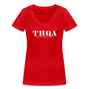 THQA T-shirt bio col V pour  Femme de Tête - rouge