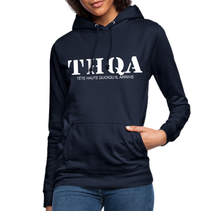 THQA Sweat à capuche pour Femme de Tête - marine