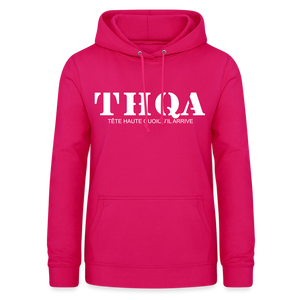 THQA Sweat à capuche pour Femme de Tête - rubis