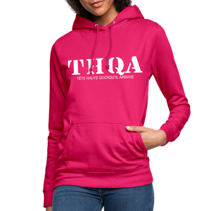 THQA Sweat à capuche pour Femme de Tête - rubis