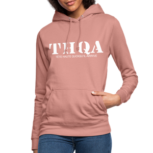 THQA Sweat à capuche pour Femme de Tête - rose poudré