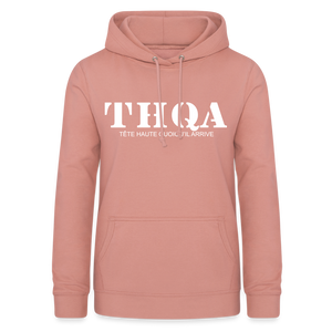 THQA Sweat à capuche pour Femme de Tête - rose poudré