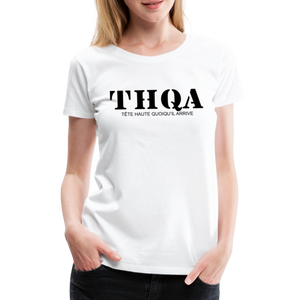 THQA T-shirt Premium pour Femme de Tête - blanc