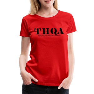 THQA T-shirt Premium pour Femme de Tête - rouge