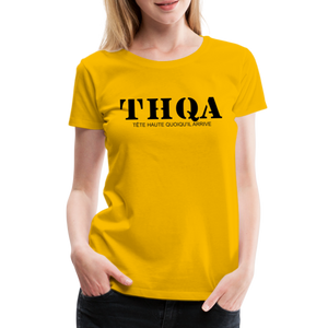 THQA T-shirt Premium pour Femme de Tête - jaune soleil