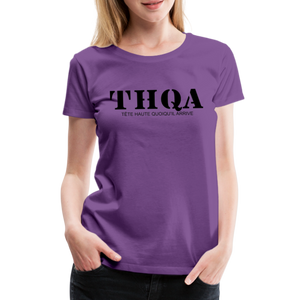 THQA T-shirt Premium pour Femme de Tête - violet