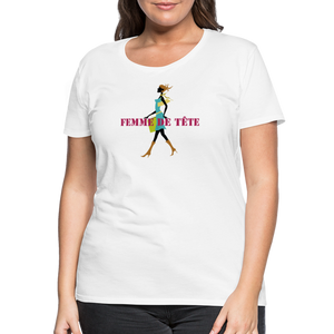 T-shirt Premium Femme de Tête - thqa - blanc