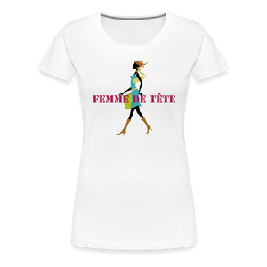 T-shirt Premium Femme de Tête - thqa - blanc