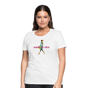 T-shirt Premium Femme de Tête - thqa - blanc