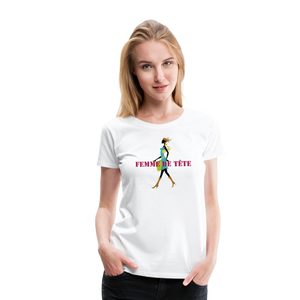 T-shirt Premium Femme de Tête - thqa - blanc