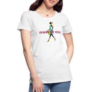 T-shirt Premium Femme de Tête - thqa - blanc