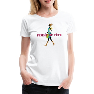 T-shirt Premium Femme de Tête - thqa - blanc