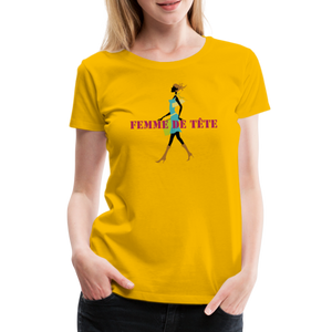 T-shirt Premium Femme de Tête - thqa - jaune soleil