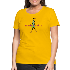 T-shirt Premium Femme de Tête - thqa - jaune soleil