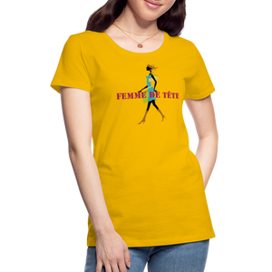 T-shirt Premium Femme de Tête - thqa - jaune soleil