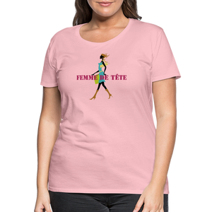 T-shirt Premium Femme de Tête - thqa - rose liberty