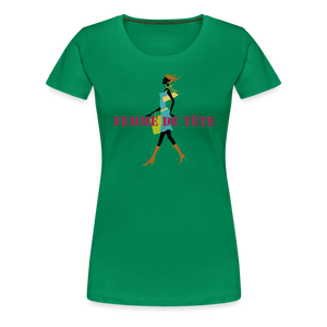 T-shirt Premium Femme de Tête - thqa - vert