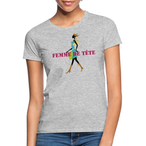 T-shirt Femme de Tête - thqa - gris chiné