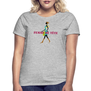 T-shirt Femme de Tête - thqa - gris chiné