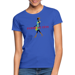 T-shirt Femme de Tête - thqa - bleu royal