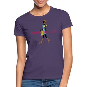 T-shirt Femme de Tête - thqa - violet foncé