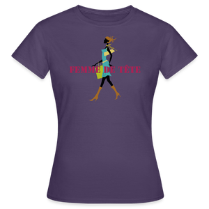 T-shirt Femme de Tête - thqa - violet foncé