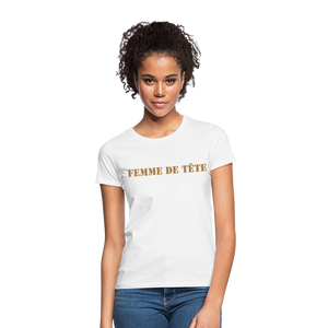 T-shirt Femme de Tête Gold -thqa - blanc