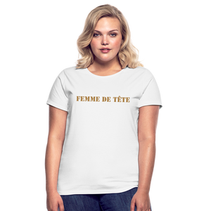 T-shirt Femme de Tête Gold -thqa - blanc