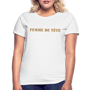 T-shirt Femme de Tête Gold -thqa - blanc