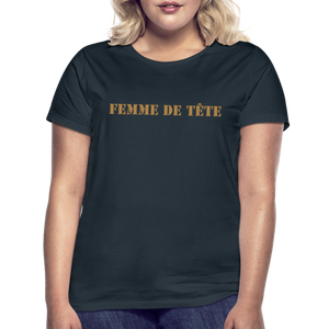 T-shirt Femme de Tête Gold -thqa - marine