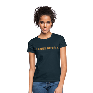 T-shirt Femme de Tête Gold -thqa - marine