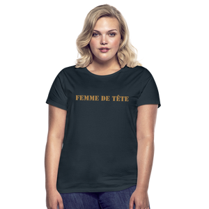 T-shirt Femme de Tête Gold -thqa - marine