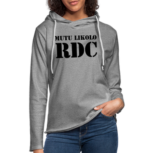 Sweat-shirt à capuche léger unisexe ML RDC - gris chiné