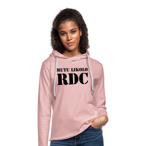 Sweat-shirt à capuche léger unisexe ML RDC - rose crème chiné