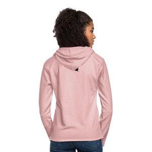 Sweat-shirt à capuche léger unisexe ML RDC - rose crème chiné