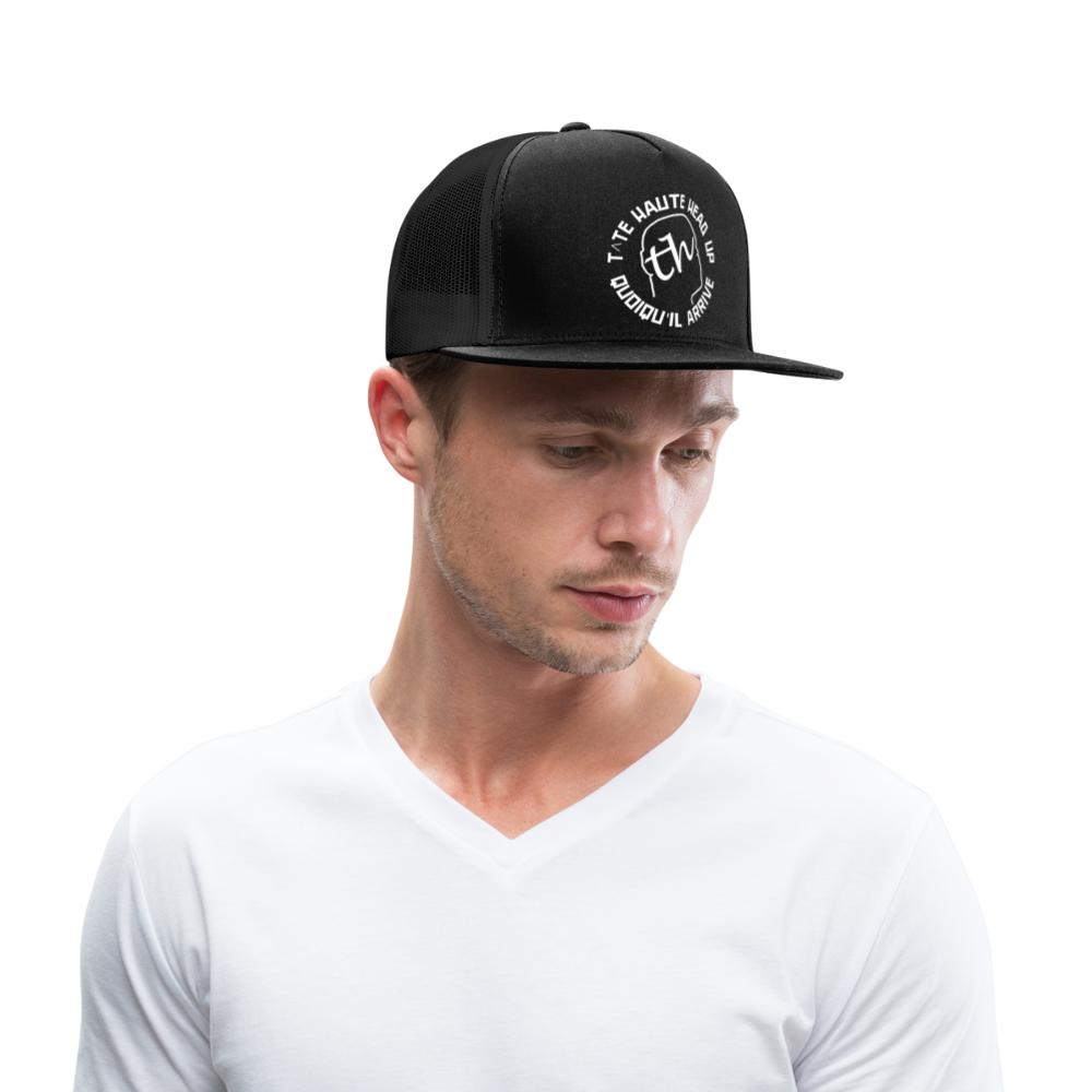 t^te haute Trucker Cap - noir/noir