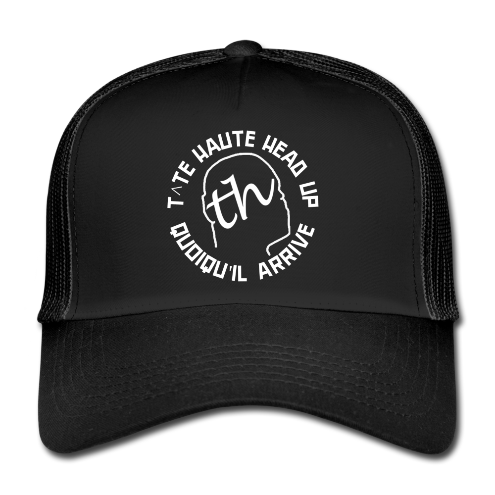 t^te haute Trucker Cap - noir/noir