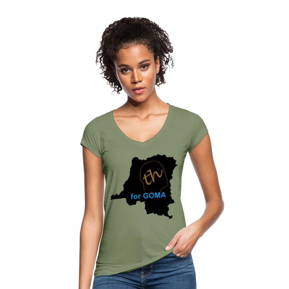 TH bs T-shirt vintage Femme for goma - olive