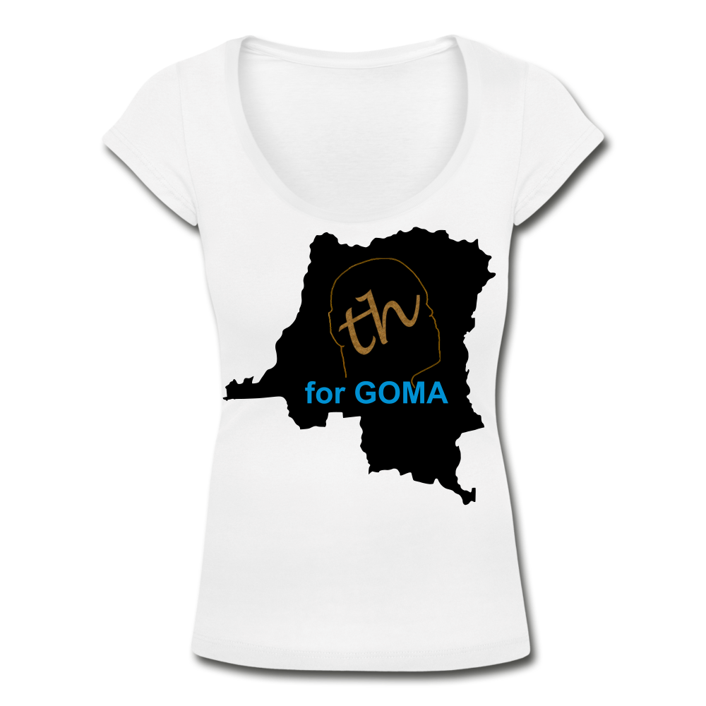 TH bs T-shirt col U Femme for gOMA - blanc