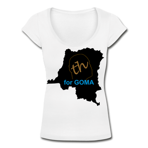 TH bs T-shirt col U Femme for gOMA - blanc