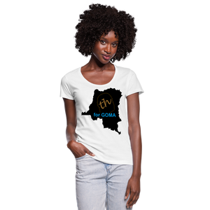 TH bs T-shirt col U Femme for gOMA - blanc