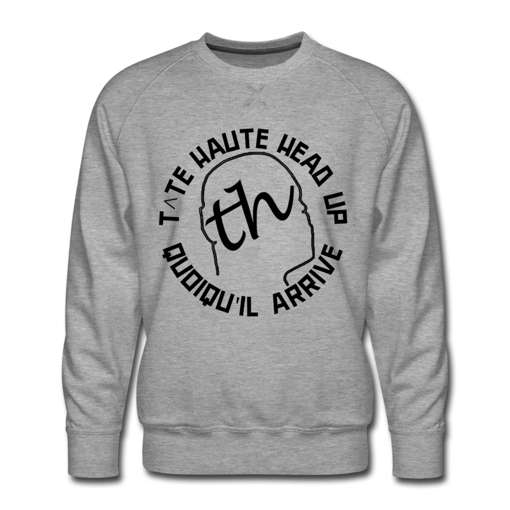 TH Sweat ras-du-cou Premium Homme BLACK - gris chiné