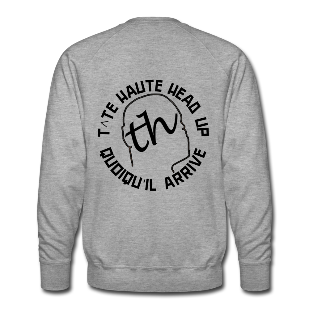 TH Sweat ras-du-cou Premium Homme BLACK - gris chiné