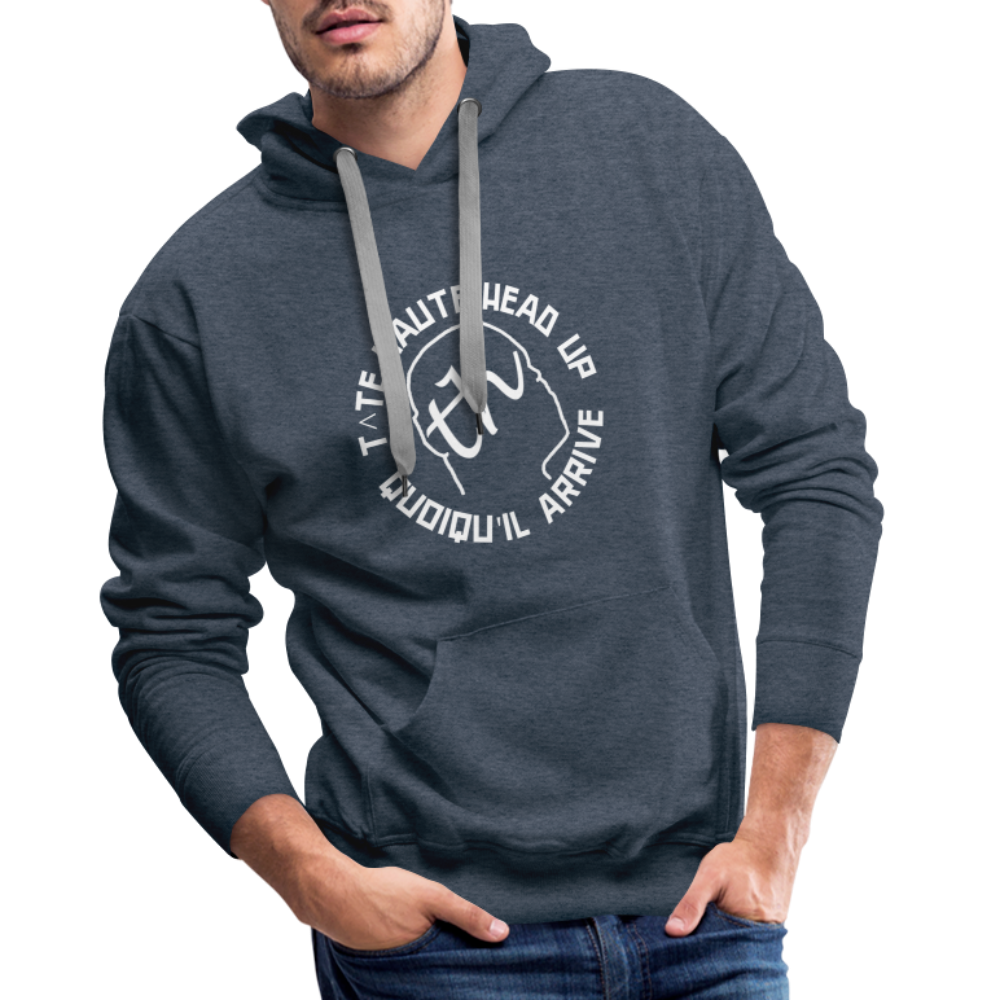 TH Sweat-shirt à capuche Premium pour hommes 1 - bleu jeans